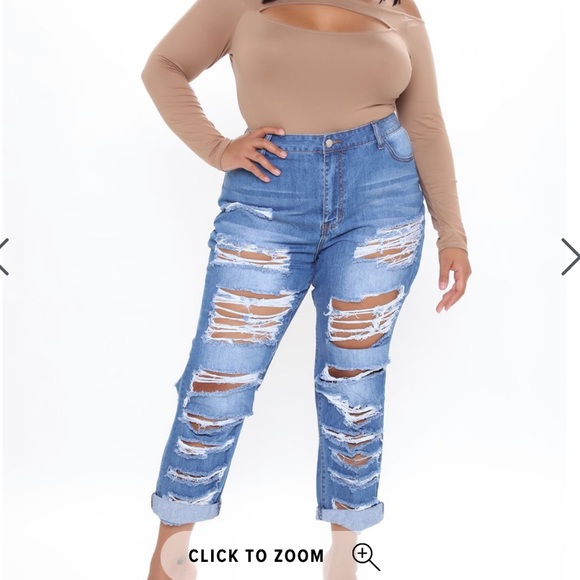 Fashion Nova distressed jeans - Picture 2 of 7
